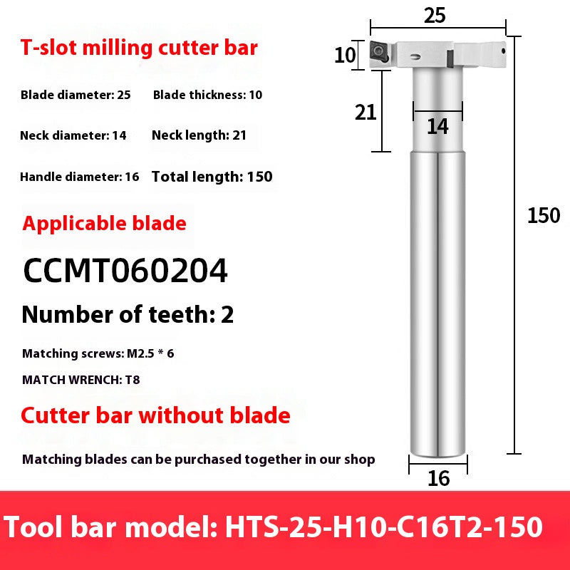 2064-T-slot milling cutter rod CNC slotting HTS three-edged machining center numerical control T-slot milling cutter rod thickness 6 8 10 12 Shandong Denso Pricision Tools Co.,Ltd.